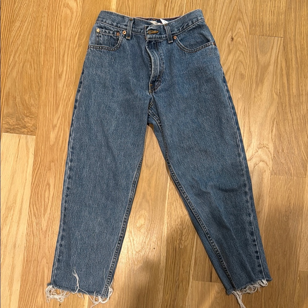 Levi's Blue Ankle Cropped Jeans High-Waisted